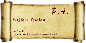 Pajkos Aszter névjegykártya